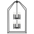 KICHLER 52723BK Madden 36" 8 Light Foyer Pendant In Black