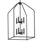 KICHLER 52723BK Madden 36" 8 Light Foyer Pendant In Black