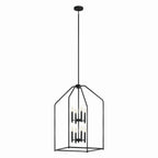 KICHLER 52723BK Madden 36" 8 Light Foyer Pendant In Black