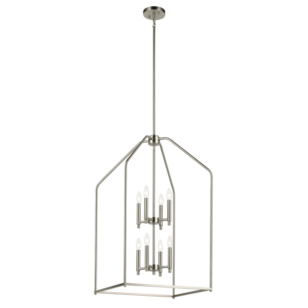 KICHLER 52723NI Madden 36" 8 Light Foyer Pendant In Brushed Nickel