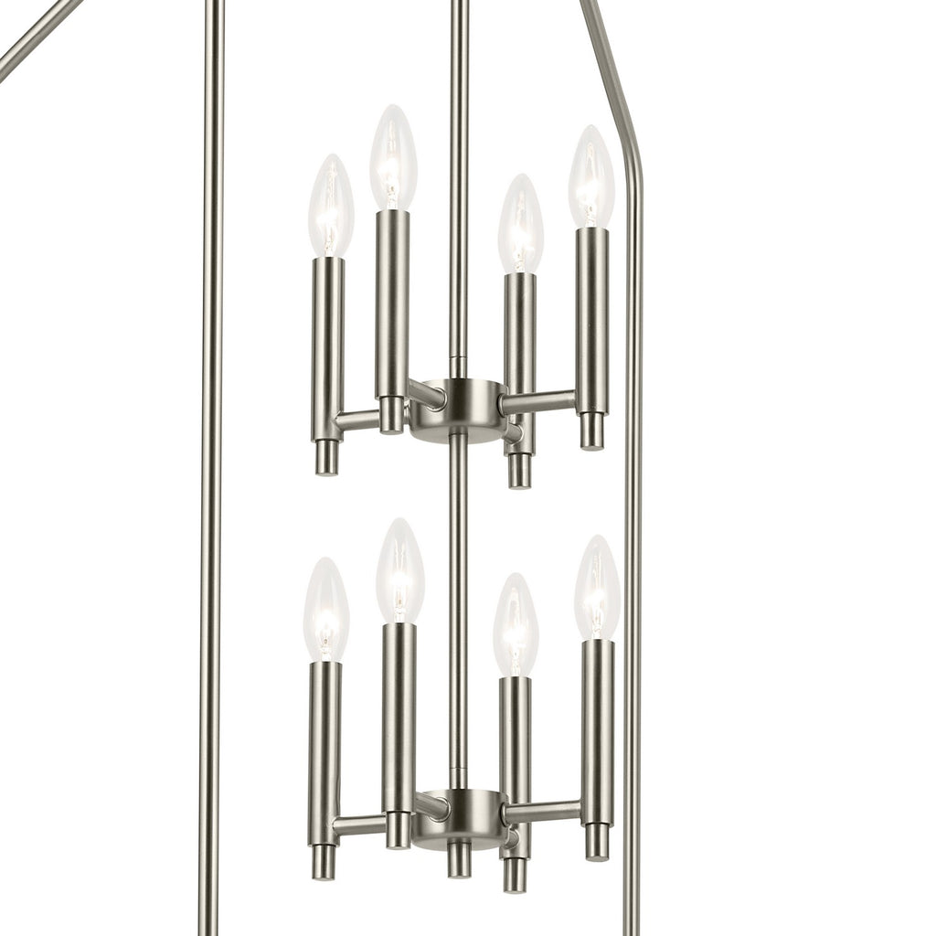 KICHLER 52723NI Madden 36" 8 Light Foyer Pendant In Brushed Nickel