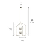 KICHLER 52723NI Madden 36" 8 Light Foyer Pendant In Brushed Nickel