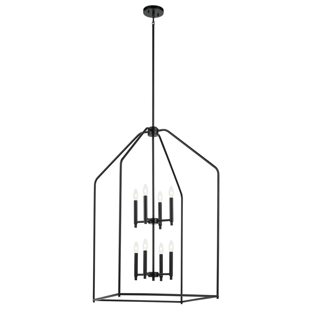 KICHLER 52724BK Madden 43" 8 Xl Light Foyer Pendant In Black