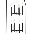 KICHLER 52724BK Madden 43" 8 Xl Light Foyer Pendant In Black