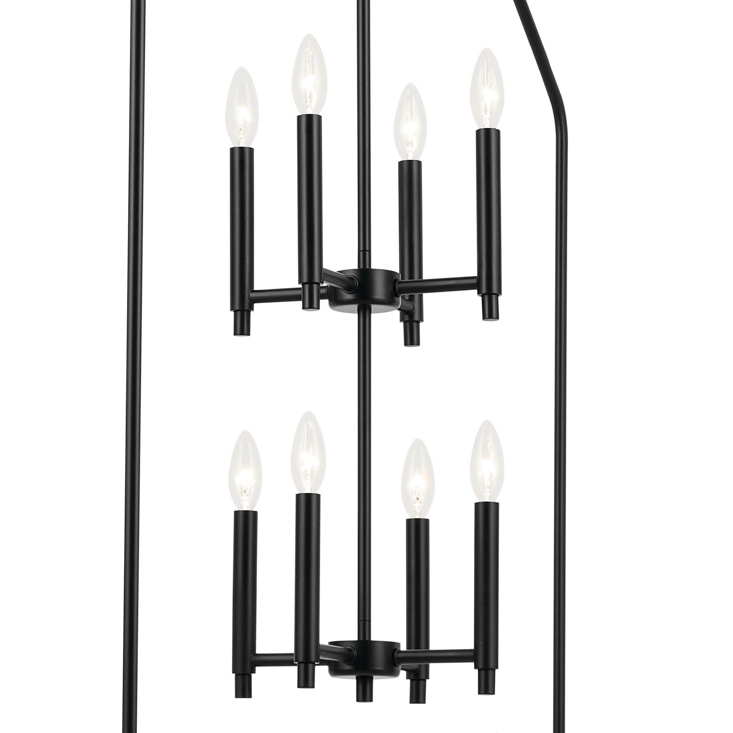 KICHLER 52724BK Madden 43" 8 Xl Light Foyer Pendant In Black