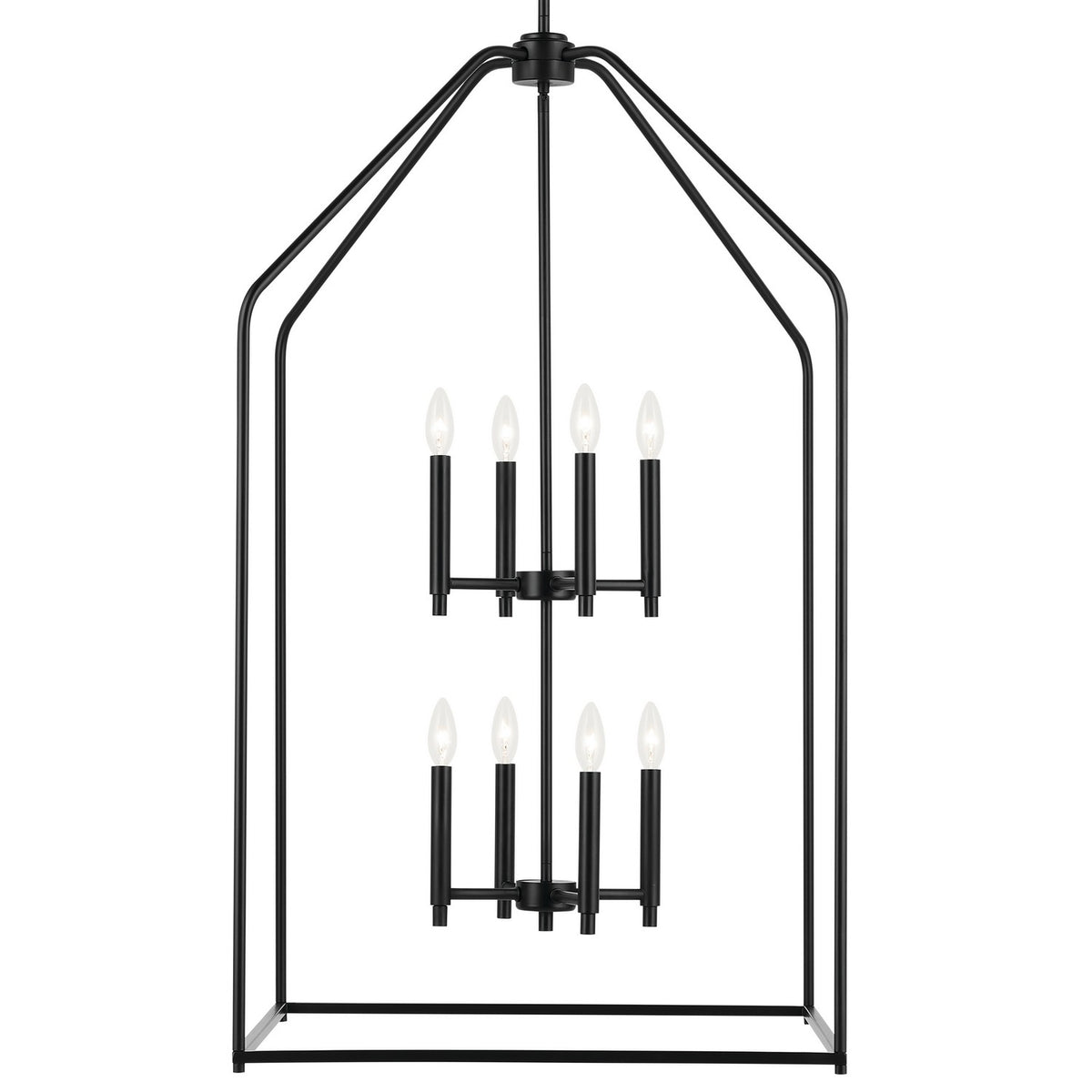 KICHLER 52724BK Madden 43" 8 Xl Light Foyer Pendant In Black
