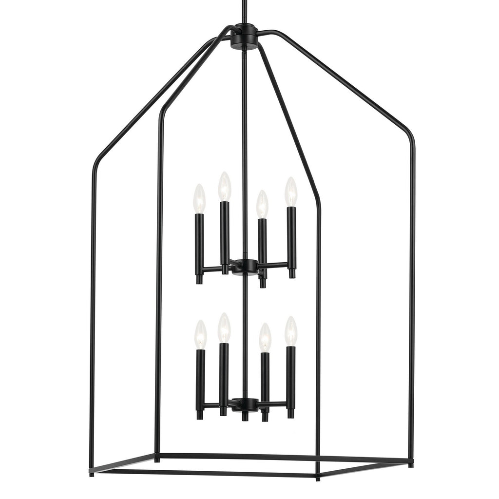 KICHLER 52724BK Madden 43" 8 Xl Light Foyer Pendant In Black