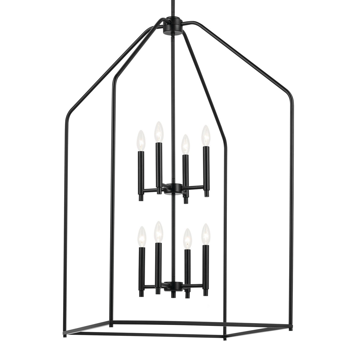 KICHLER 52724BK Madden 43" 8 Xl Light Foyer Pendant In Black