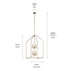 KICHLER 52724CPZ Madden Large Foyer Pendant 8 Light - Champagne Bronze