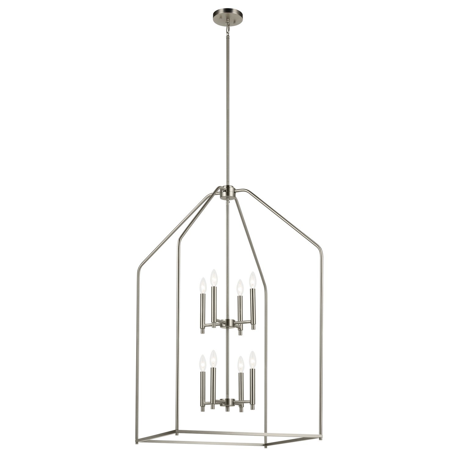 KICHLER 52724NI Madden 43" 8 Xl Light Foyer Pendant In Brushed Nickel