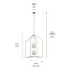 KICHLER 52724NI Madden 43" 8 Xl Light Foyer Pendant In Brushed Nickel