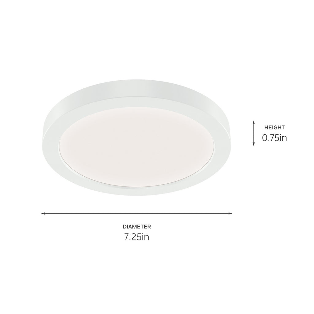 KICHLER 53007WH30 Ara 7" Round Downlight In White