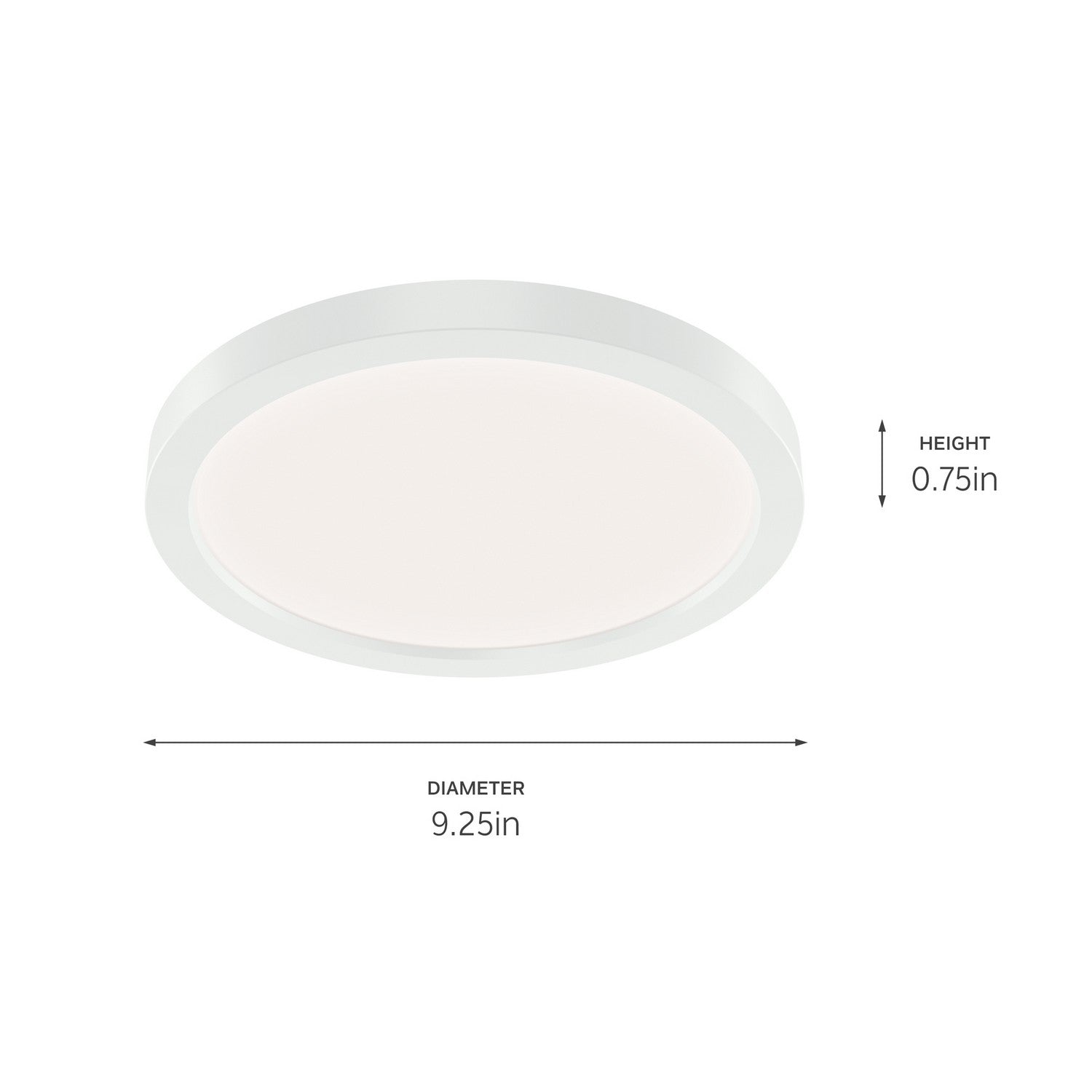 KICHLER 53009WH30 Ara 9" Round Led Flush Mount In White