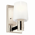 KICHLER 55174PN Adani 8.5 Inch 1 Light Vanity With Opal Glass In Polished Nickel