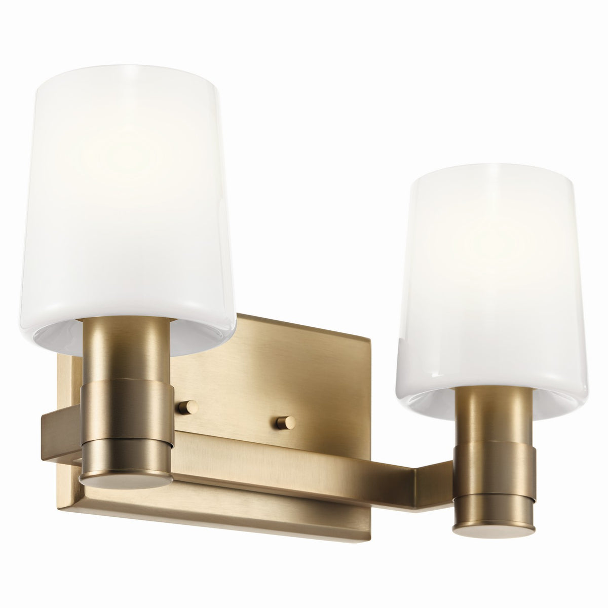 KICHLER 55175CPZ Adani 14.5 Inch 2 Light Vanity With Opal Glass In Champagne Bronze