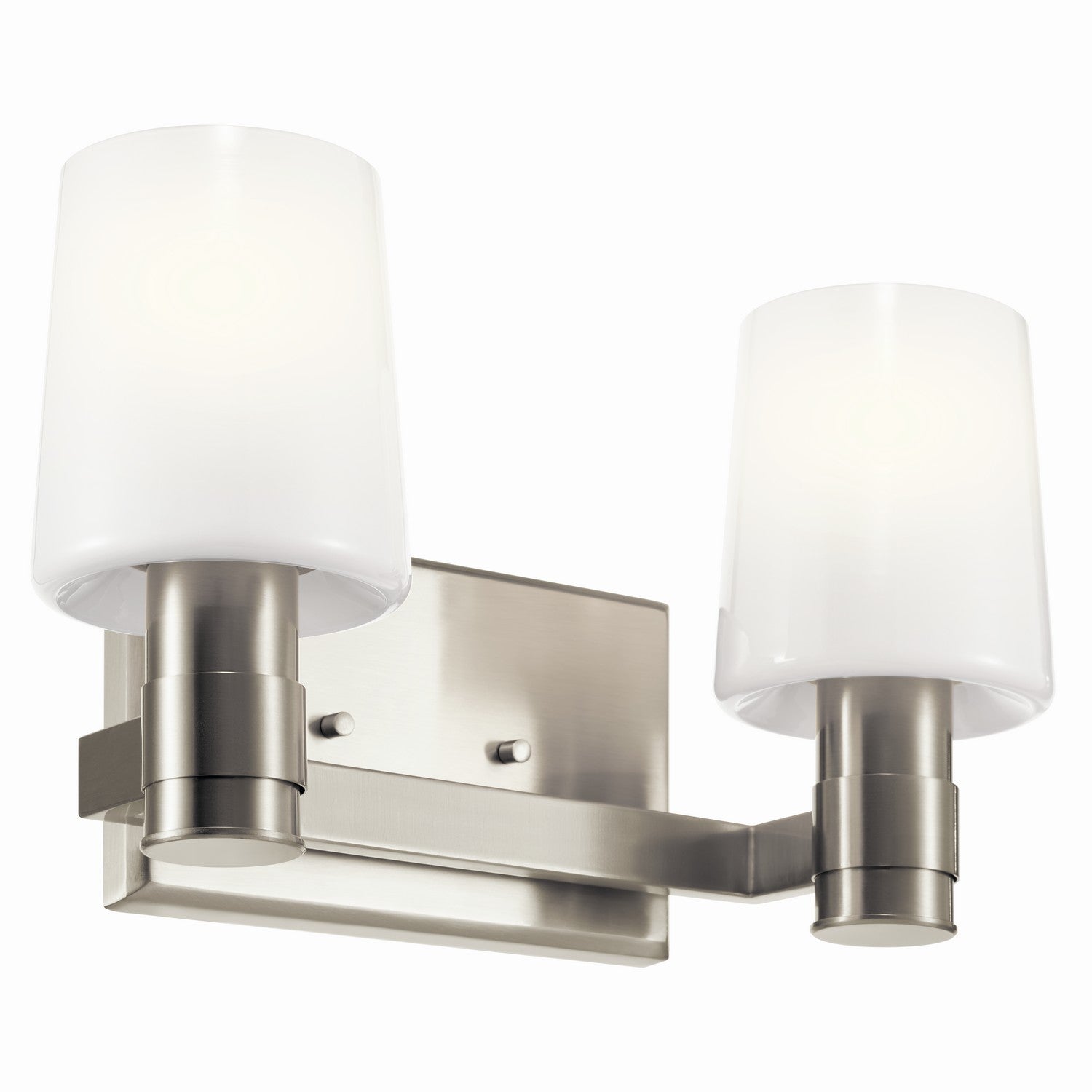 KICHLER 55175NI Adani 14.5 Inch 2 Light Vanity With Opal Glass In Brushed Nickel