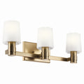 KICHLER 55176CPZ Adani 24 Inch 3 Light Vanity With Opal Glass In Champagne Bronze