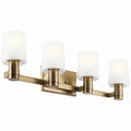 KICHLER 55177CPZ Adani 30 Inch 4 Light Vanity With Opal Glass In Champagne Bronze