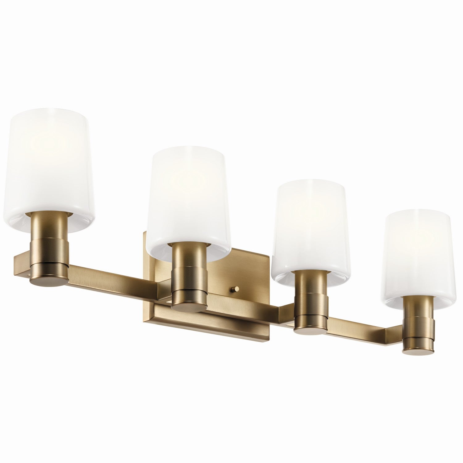 KICHLER 55177CPZ Adani 30 Inch 4 Light Vanity With Opal Glass In Champagne Bronze