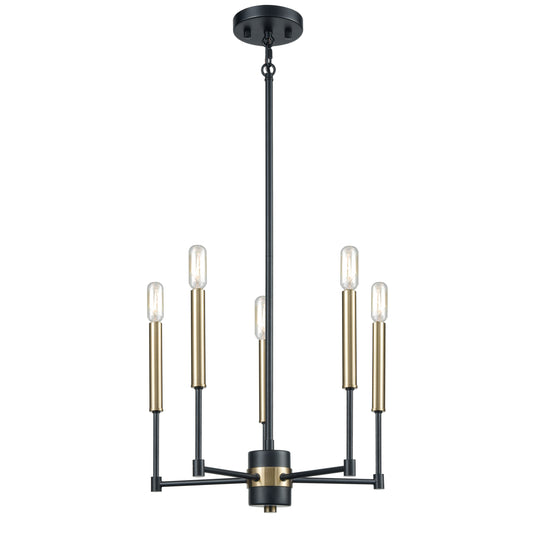 ELK SHOWROOM 15276/5 Livingston 17'' Wide 5-Light Chandelier - Matte Black