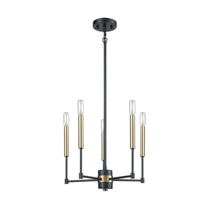 ELK SHOWROOM 15276/5 Livingston 17'' Wide 5-Light Chandelier - Matte Black