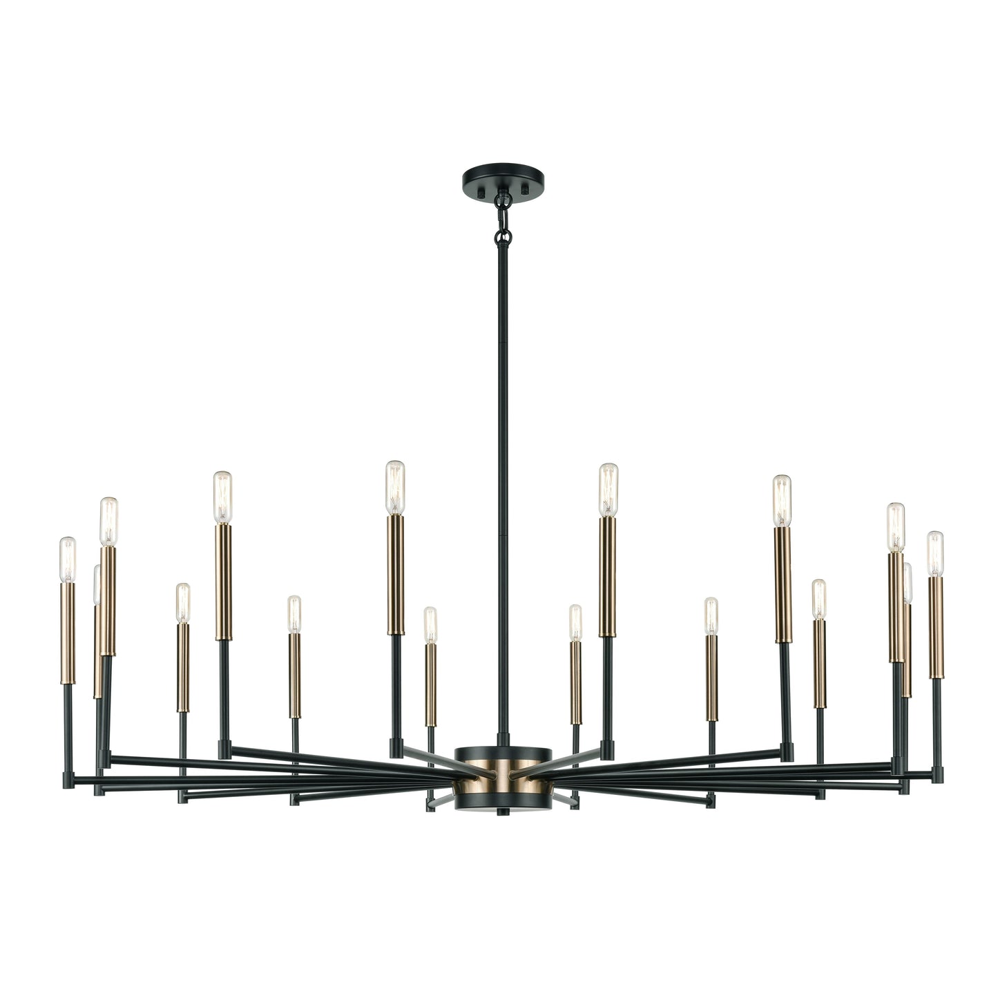 ELK SHOWROOM 15280/16 Livingston 52'' Wide 16-Light Chandelier - Matte Black