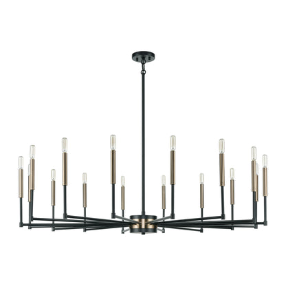 ELK SHOWROOM 15280/16 Livingston 52'' Wide 16-Light Chandelier - Matte Black