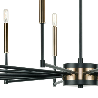 ELK SHOWROOM 15280/16 Livingston 52'' Wide 16-Light Chandelier - Matte Black