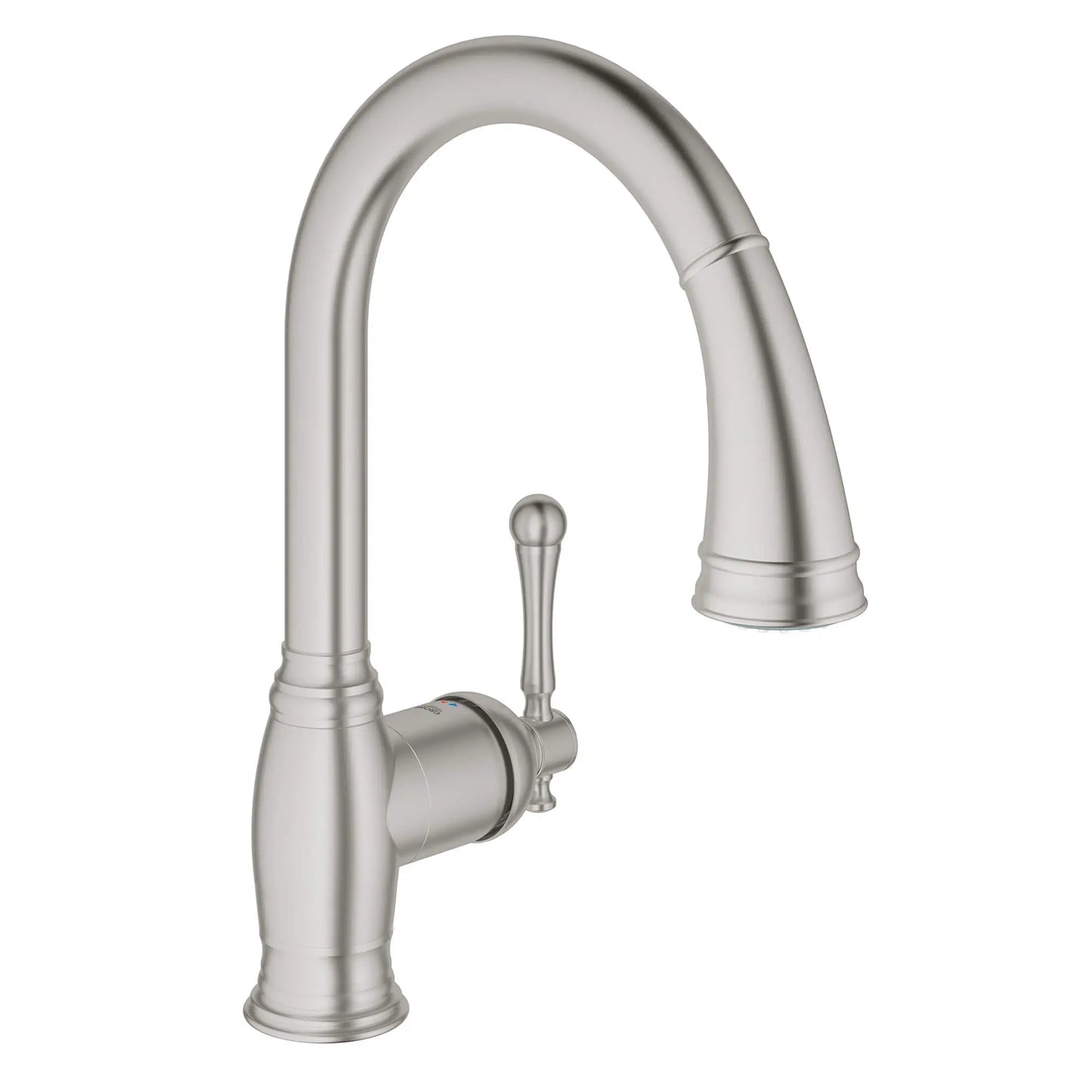 GROHE 33870DC2 Bridgeford Single-Handle Pull-Down Kitchen Faucet Dual Spray 1.75 GPM - Supersteel