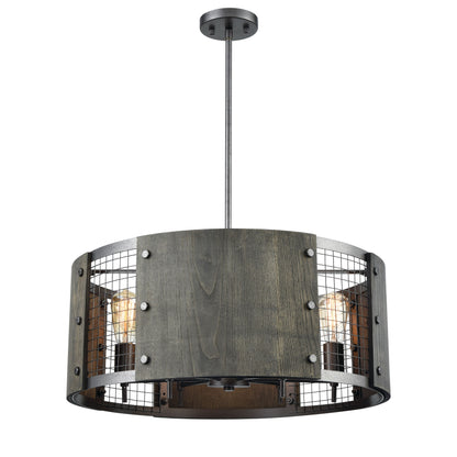 ELK SHOWROOM 15322/6 Halstead 24'' Wide 6-Light Chandelier - Ash Gray