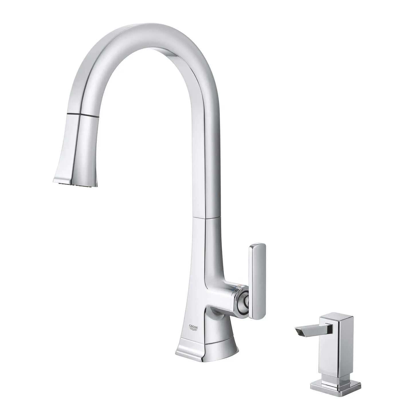 GROHE 30365000 Carre Single-Handle Pull Down Kitchen Faucet Dual Spray 1.75 GPM - Chrome