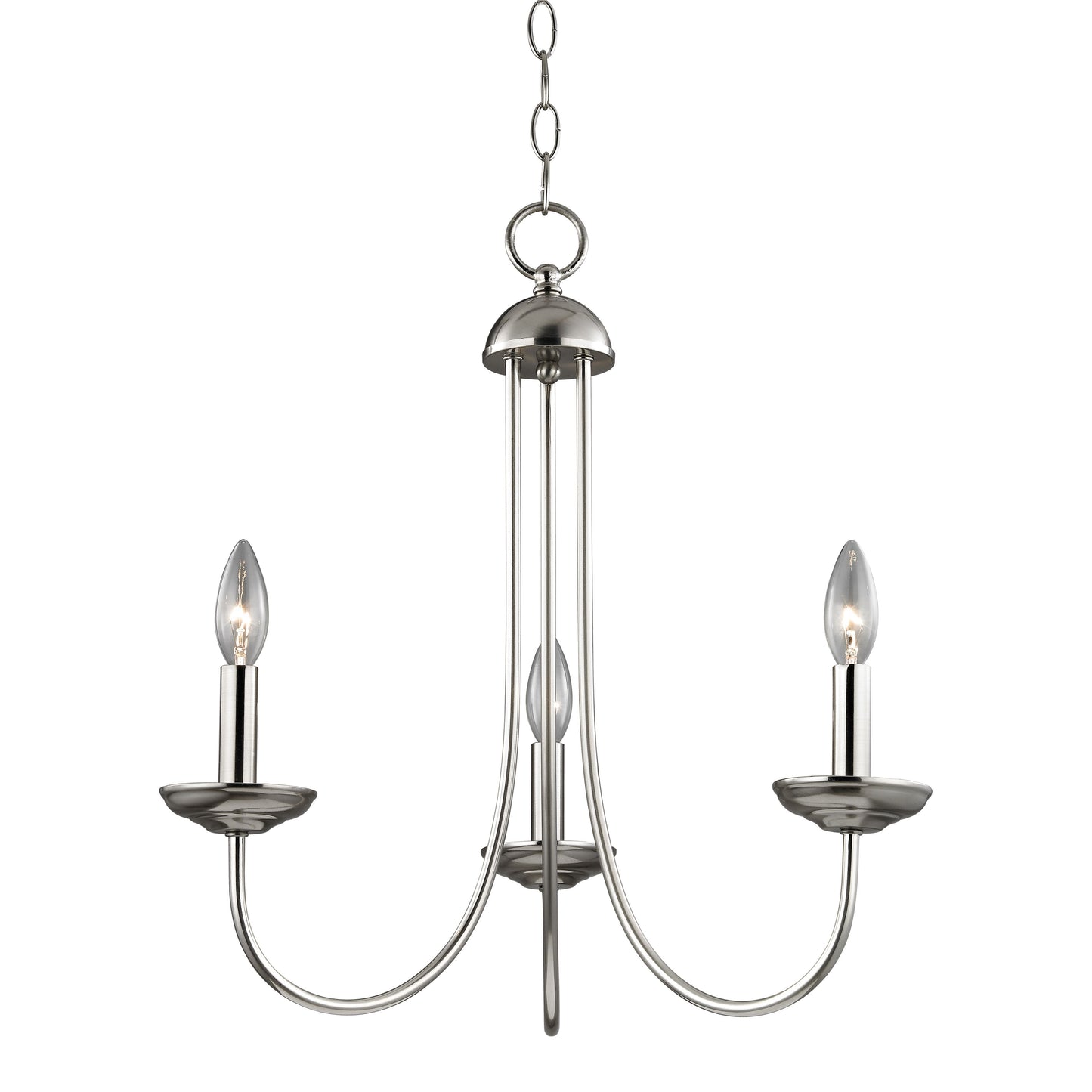 THOMAS 1533CH/20 Williamsport 20'' Wide 3-Light Chandelier - Brushed Nickel