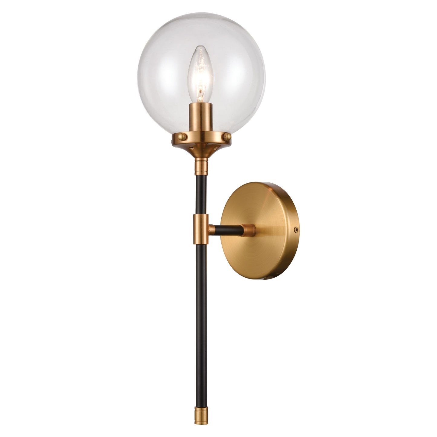 ELK SHOWROOM 15341/1 Boudreaux 19'' High 1-Light Sconce - Matte Black with Antique Gold