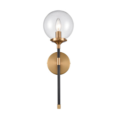 ELK SHOWROOM 15341/1 Boudreaux 19'' High 1-Light Sconce - Matte Black with Antique Gold