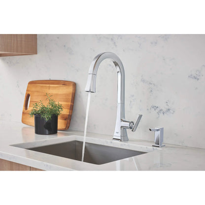 GROHE 30365000 Carre Single-Handle Pull Down Kitchen Faucet Dual Spray 1.75 GPM - Chrome