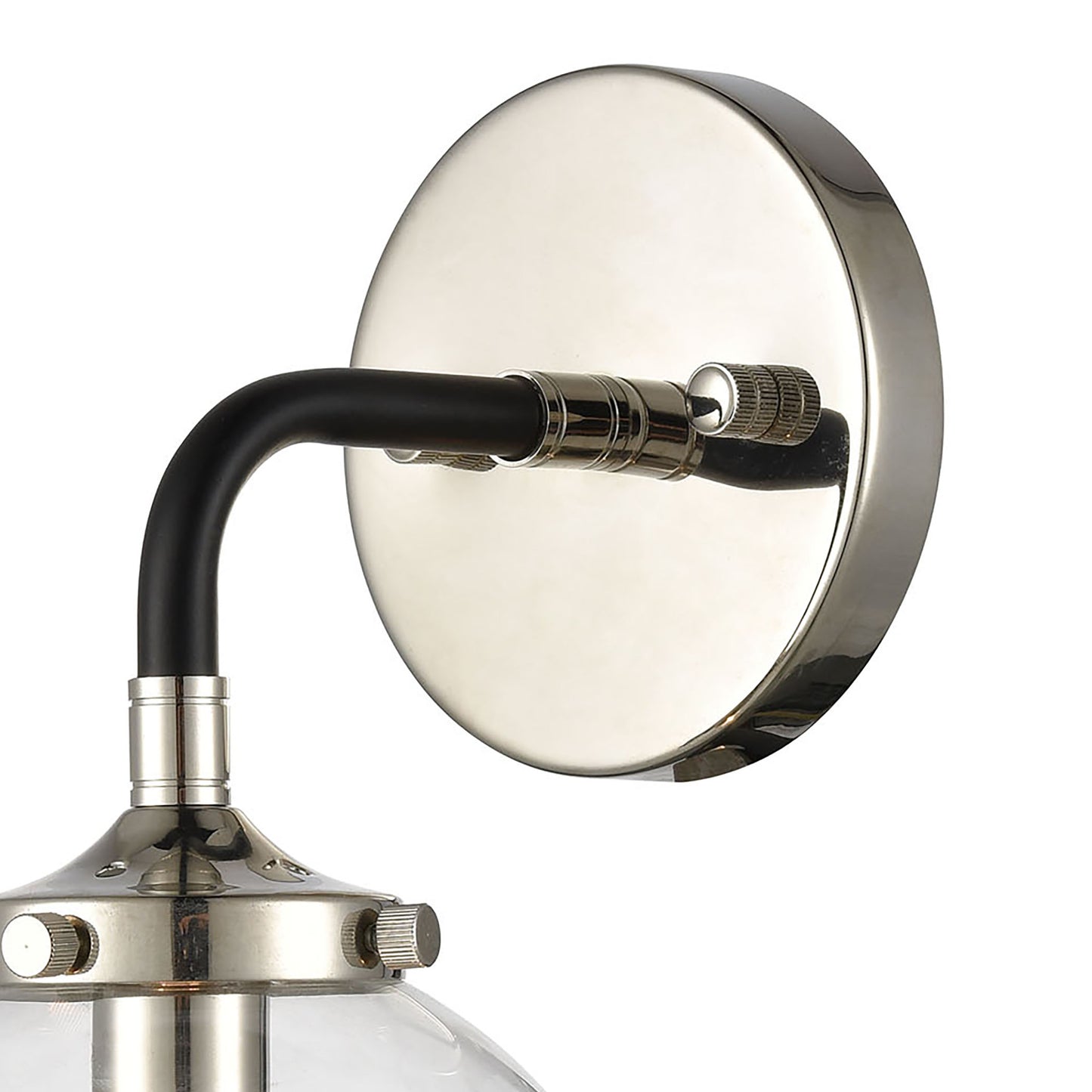 ELK SHOWROOM 15350/1 Boudreaux 12'' High 1-Light Sconce - Matte Black with Polished Nickel