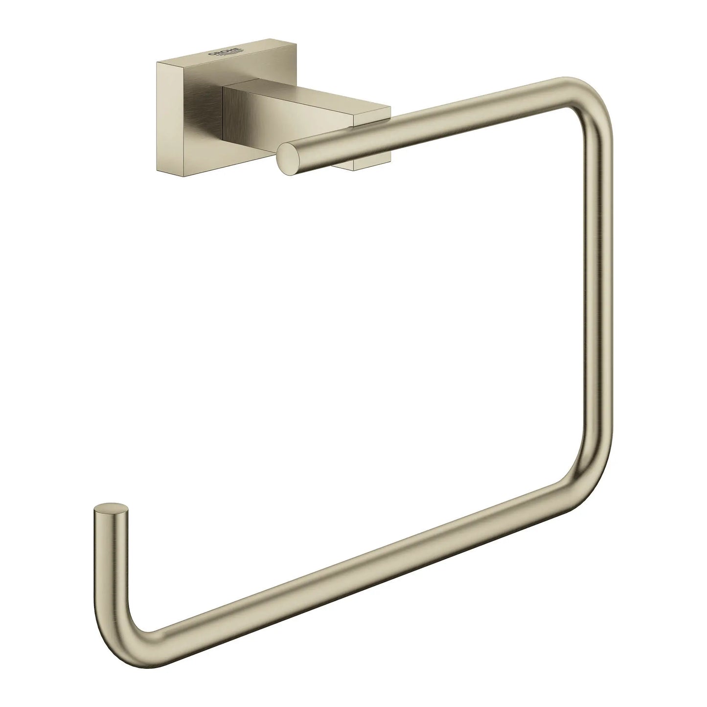 GROHE Essentials Cube 8" Towel Ring - Brushed Nickel, 40510EN1