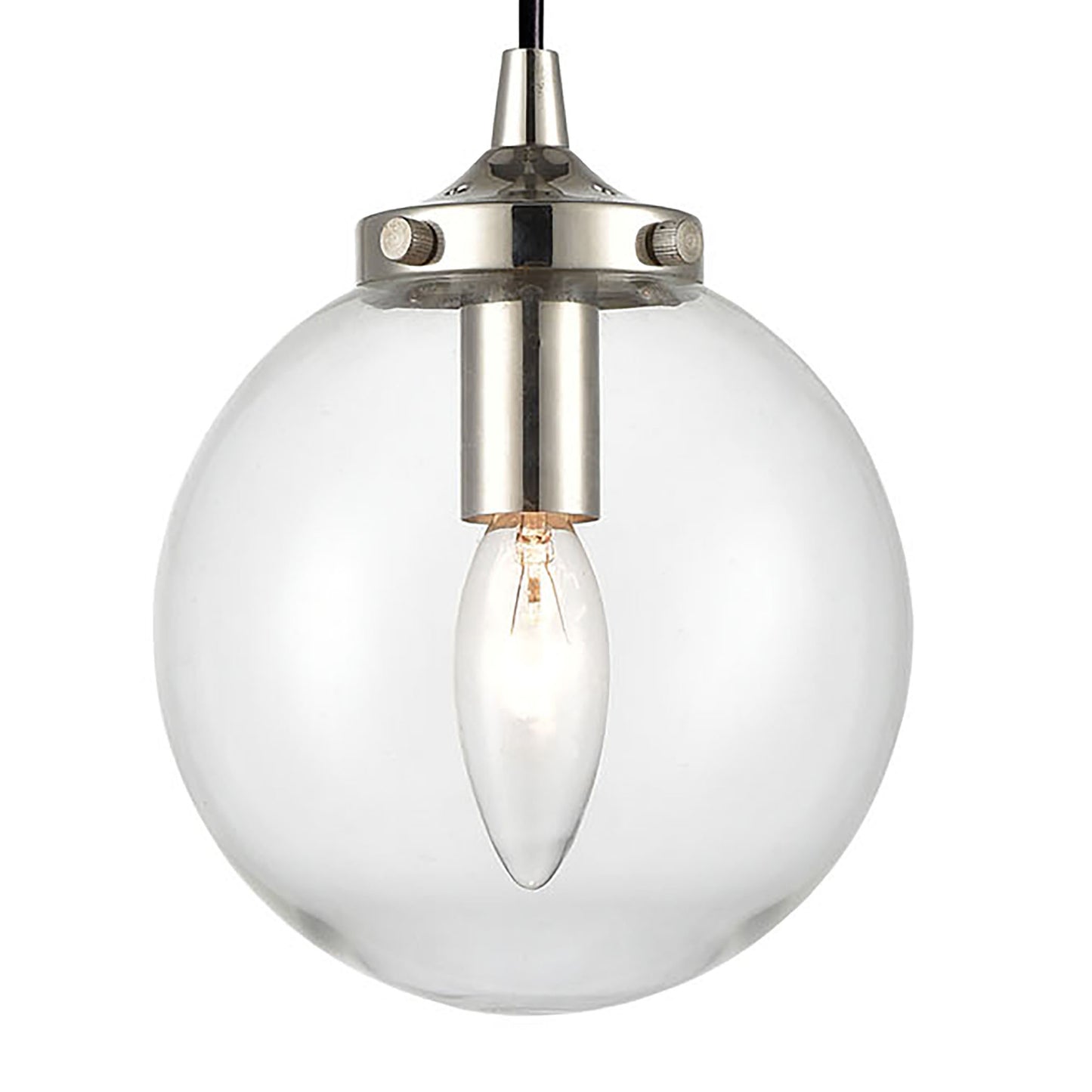 ELK SHOWROOM 15365/1 Boudreaux 6'' Wide 1-Light Mini Pendant - Matte Black with Polished Nickel