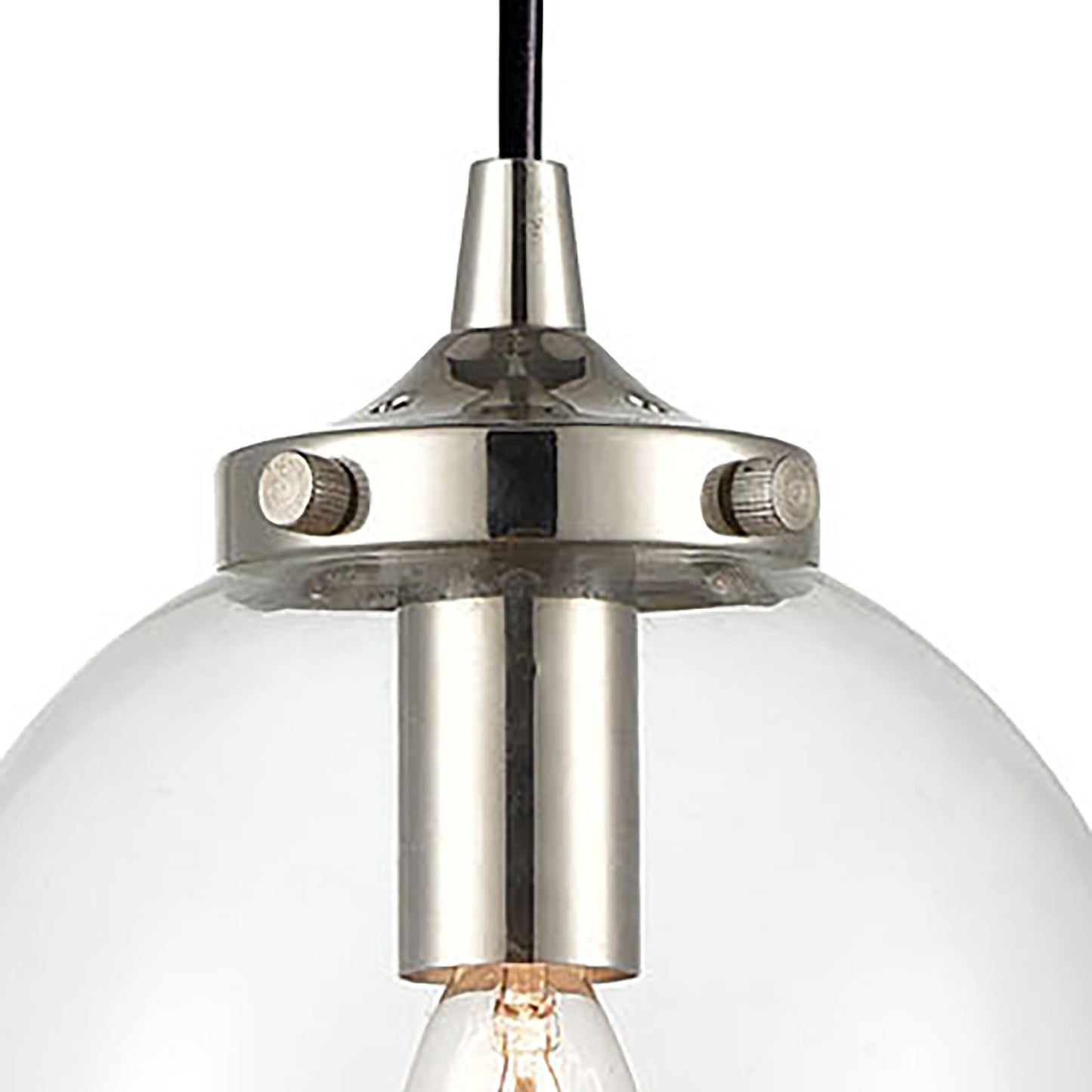 ELK SHOWROOM 15365/1 Boudreaux 6'' Wide 1-Light Mini Pendant - Matte Black with Polished Nickel