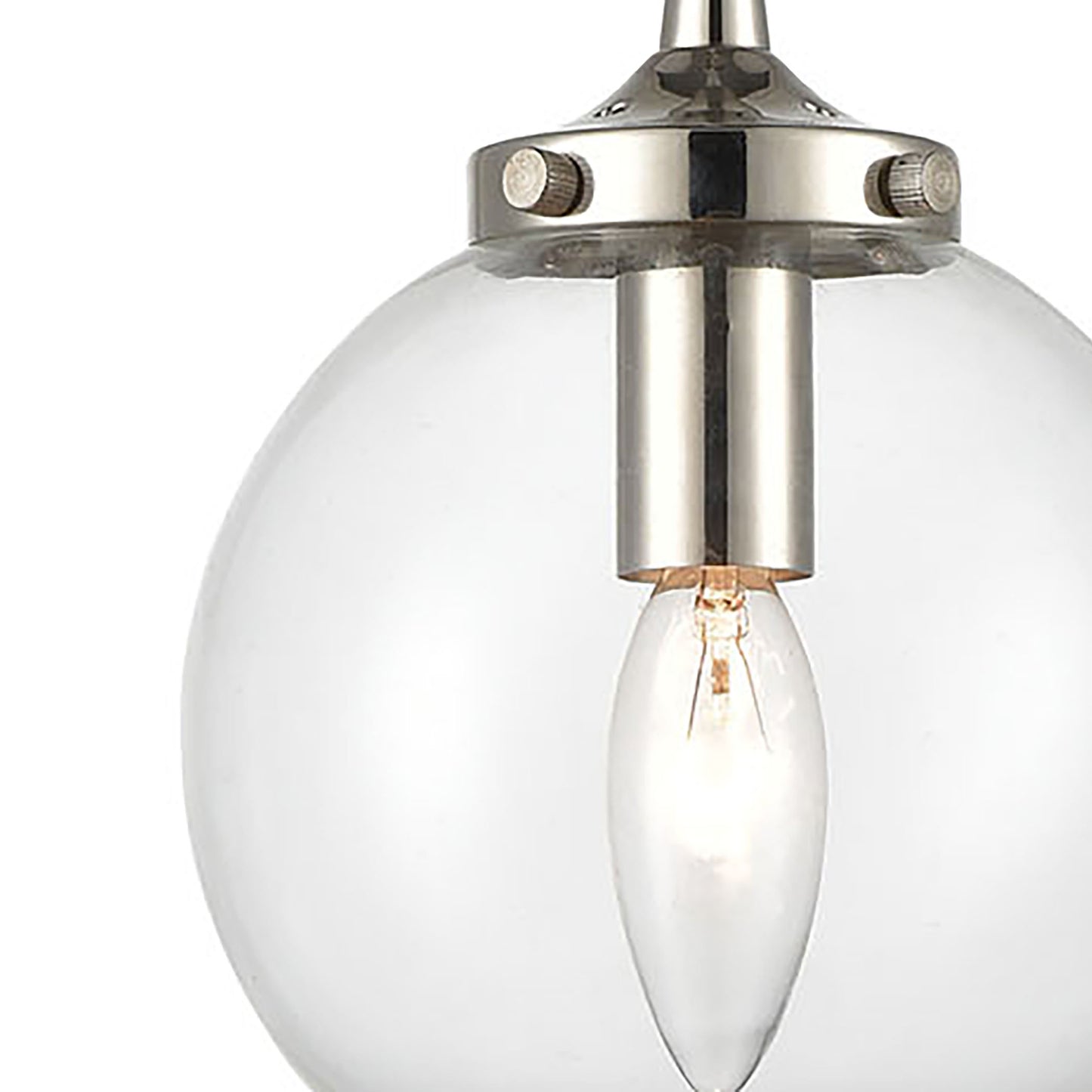 ELK SHOWROOM 15365/1 Boudreaux 6'' Wide 1-Light Mini Pendant - Matte Black with Polished Nickel