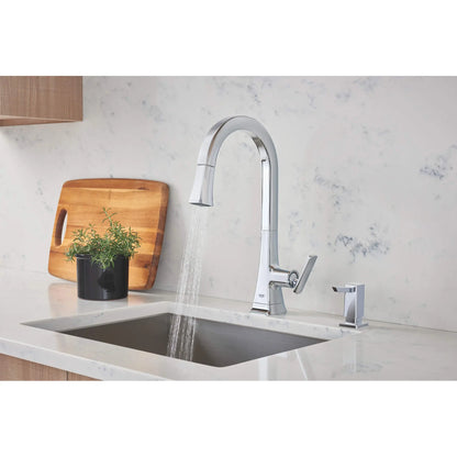 GROHE 30365000 Carre Single-Handle Pull Down Kitchen Faucet Dual Spray 1.75 GPM - Chrome