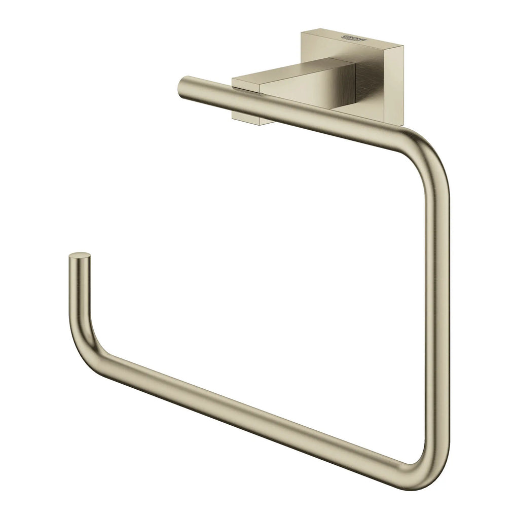 GROHE 40510EN1 Essentials Cube 8" Towel Ring - Brushed Nickel