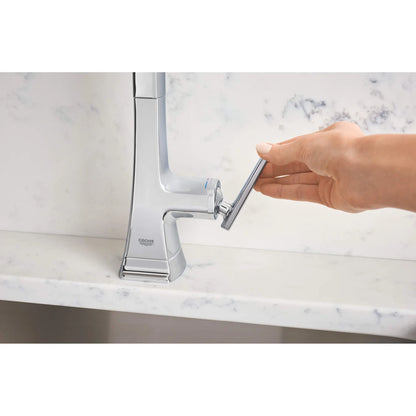 GROHE 30365000 Carre Single-Handle Pull Down Kitchen Faucet Dual Spray 1.75 GPM - Chrome
