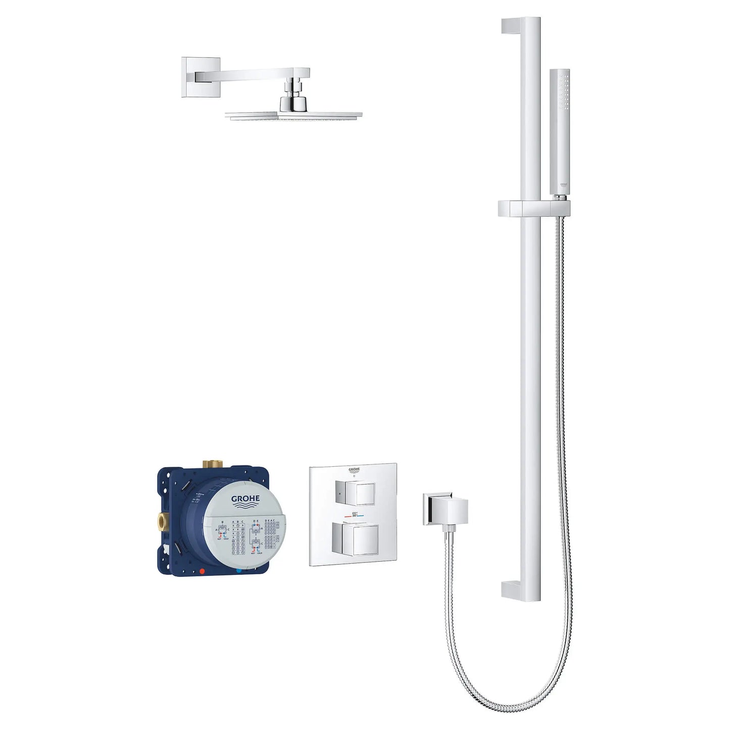 GROHE 34747000 Grohtherm Shower Set, 1.75 gpm - Chrome
