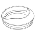 KOHLER Valve Nut Kit - Vibrant Brushed Moderne Brass, K-1539434-2MB