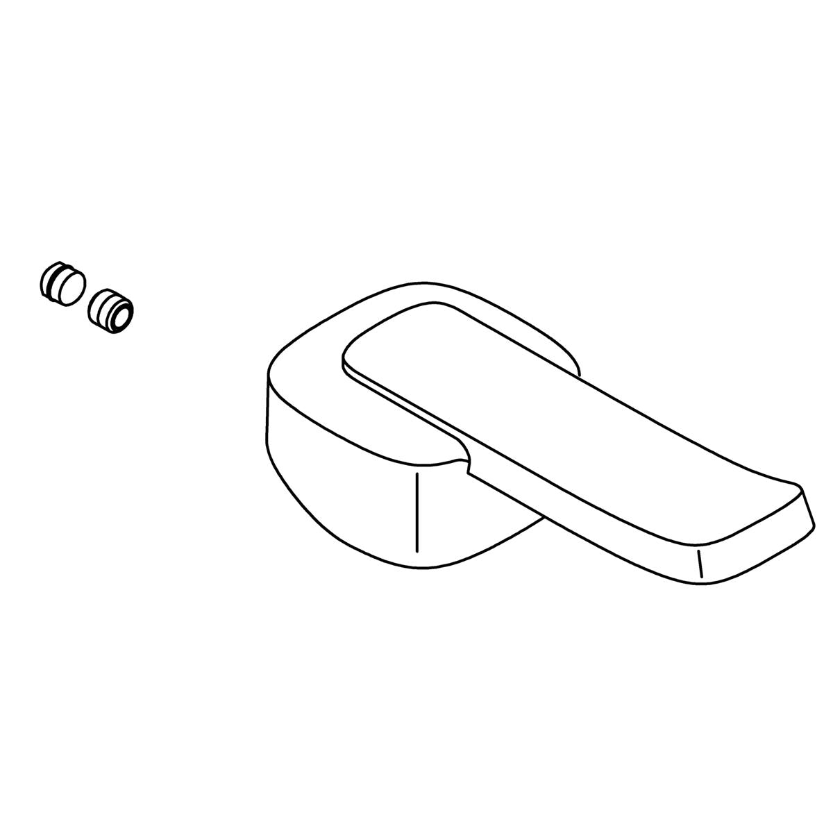 KOHLER Handle Kit - Vibrant Brushed Moderne Brass, K-1539435-2MB