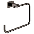 GROHE 40510A01 Essentials Cube 8" Towel Ring - Hard Graphite