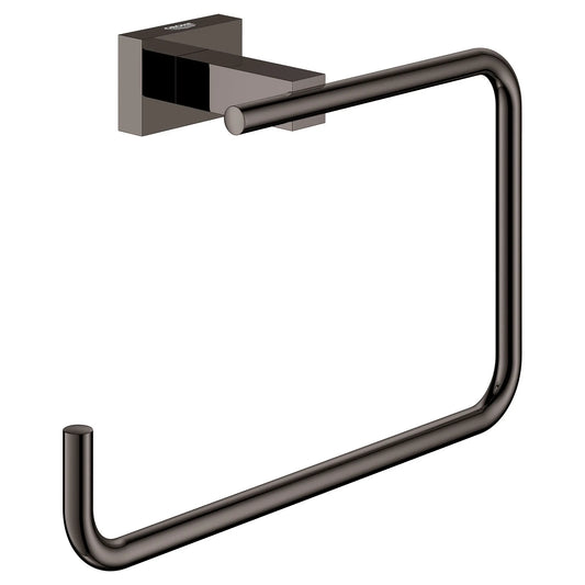 GROHE 40510A01 Essentials Cube 8" Towel Ring - Hard Graphite