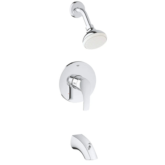GROHE 3501220A Eurosmart Pressure Balance Valve Tub/Shower Combo - Chrome