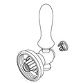KOHLER Handle Assembly - Vibrant Brushed Moderne Brass, K-1542013-2MB